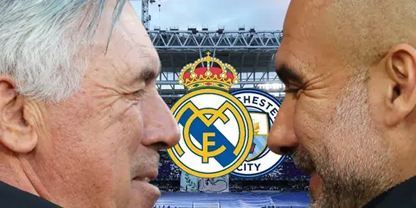 Guardiola (president of Manchester City) face to face with Florentino (president of Real Madrid)