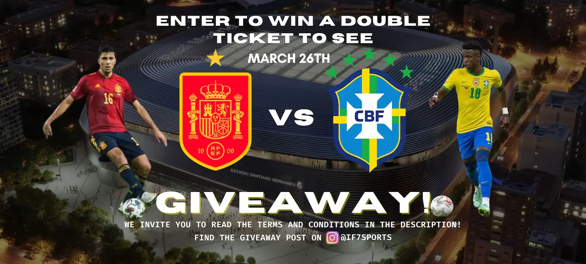 Free tickets for Spain vs Brazil