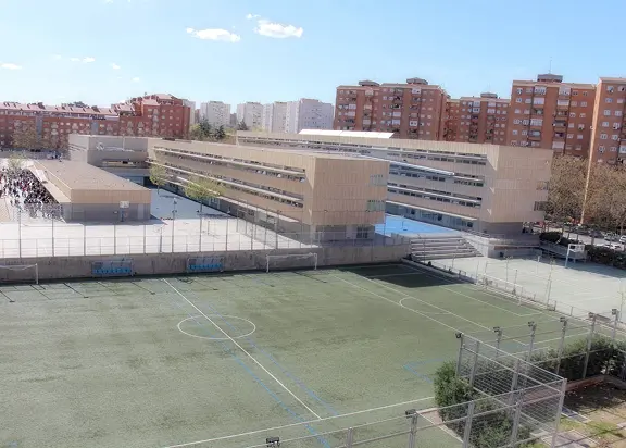 Football field of the J.H. Newman International School in Madrid